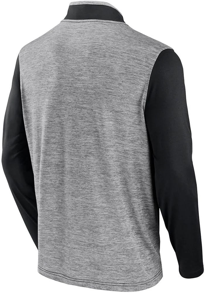 Chicago White Sox Black Iconic Brushed Poly 1/4 Zip Shirt