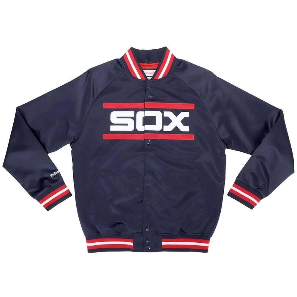 Chicago White Sox Navy Batterman Satin Jacket