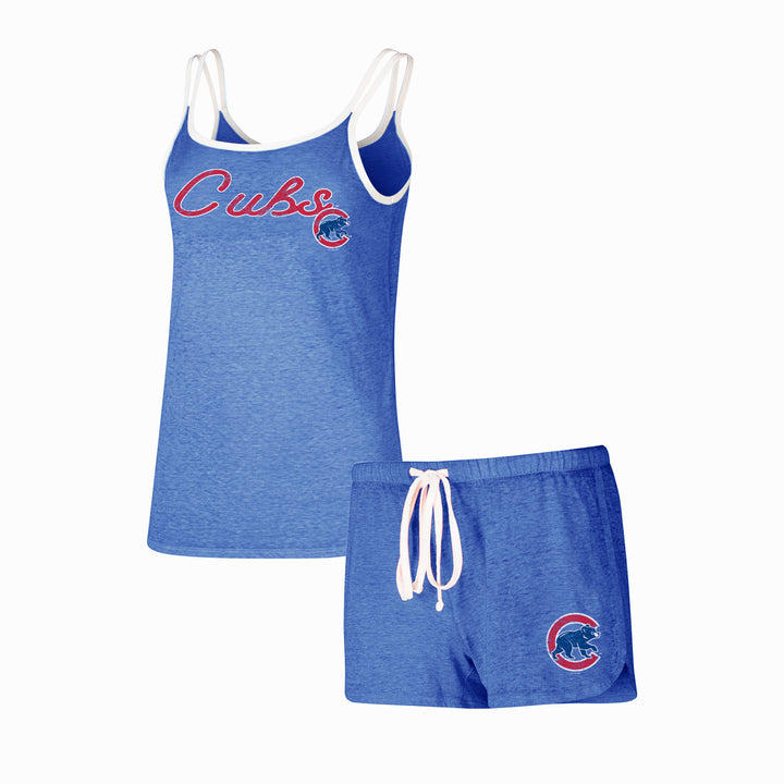 Chicago Cubs Ladies Concepts Sports Knit Tank & Short Set - Clark