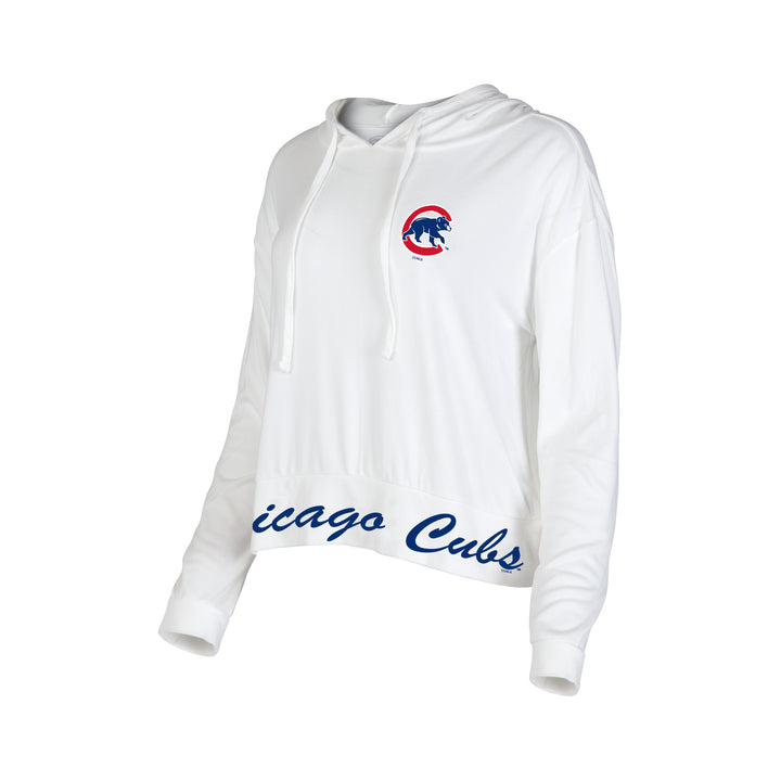 Chicago Cubs Cream Accord Long Sleeve Women's Hoodie - Clark