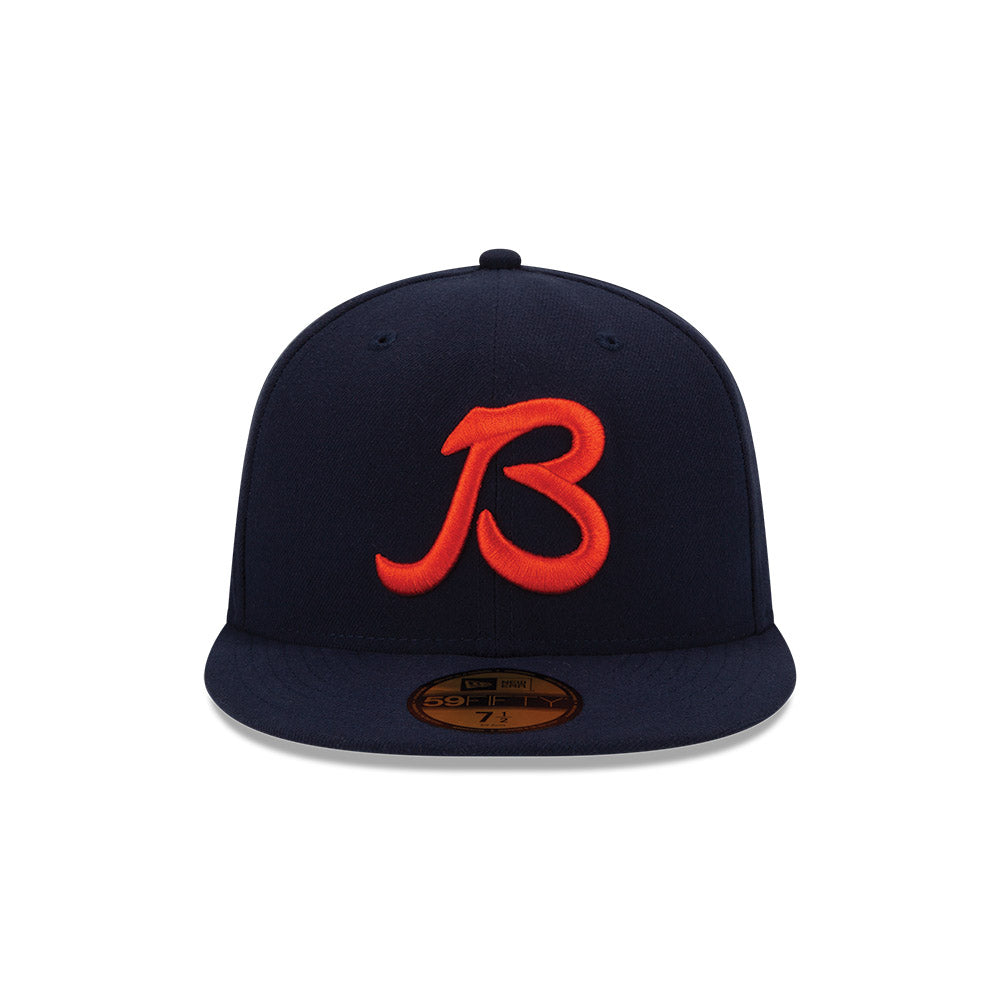 Chicago Bears Men's Navy Flatbill Hat with Script "B" Logo.