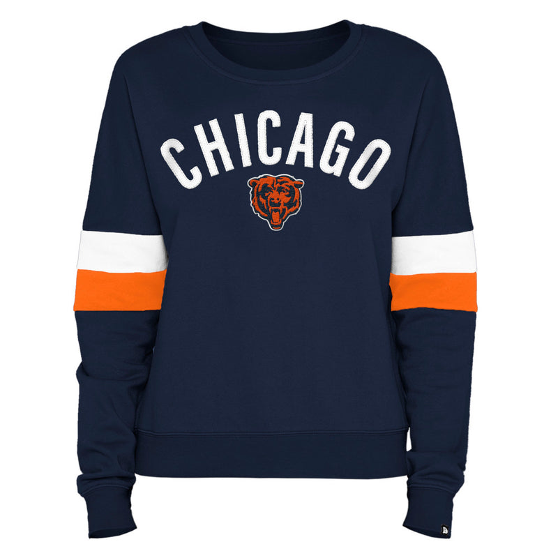 Chicago Bears Women's Fleece Pullover Crew Sweatshirt