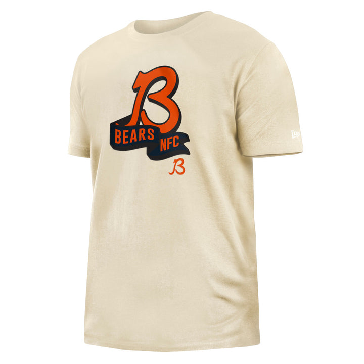 Men's New Era Cream Chicago Bears Sideline Chrome T-Shirt Size: Extra Large