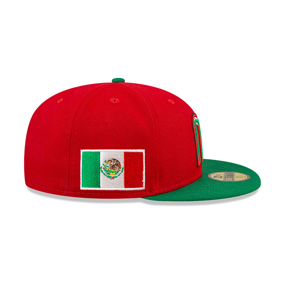 Mexico World Baseball Classic Away Red/Green New Era 59FIFTY Fitted Hat