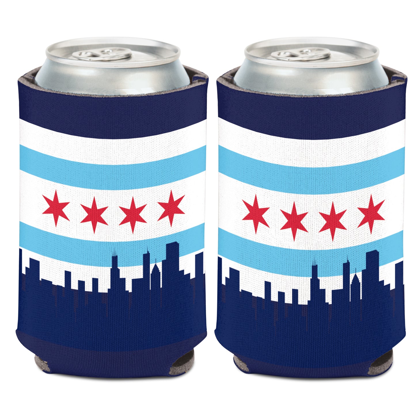 Chicago Flag Skyline Can Cooler Koozie