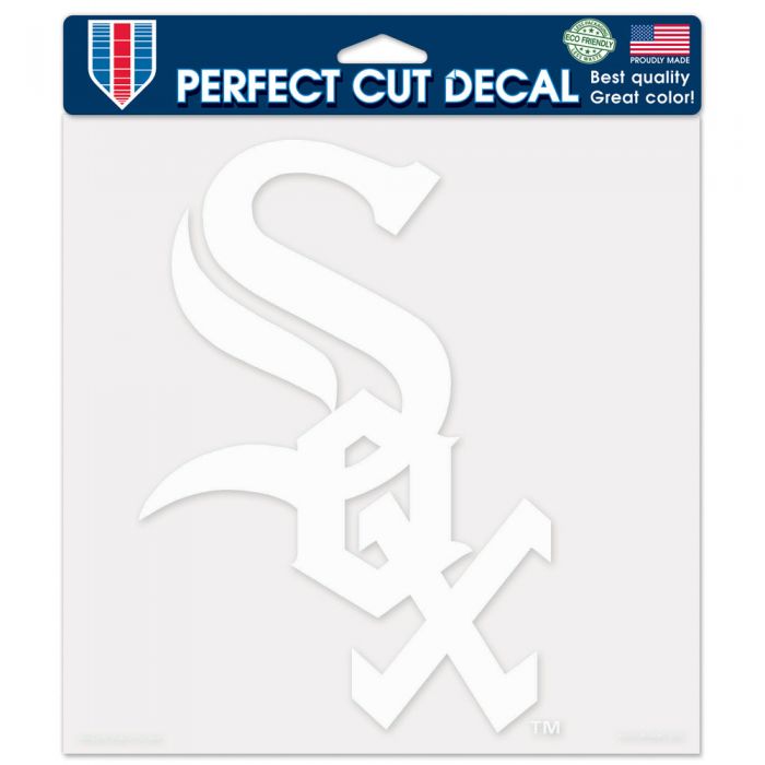 Chicago White Sox 8" x 8" White Perfect Cut Decal