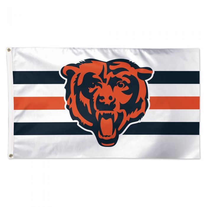 Chicago Bears White Road Stripes 3'x5' Deluxe Flag