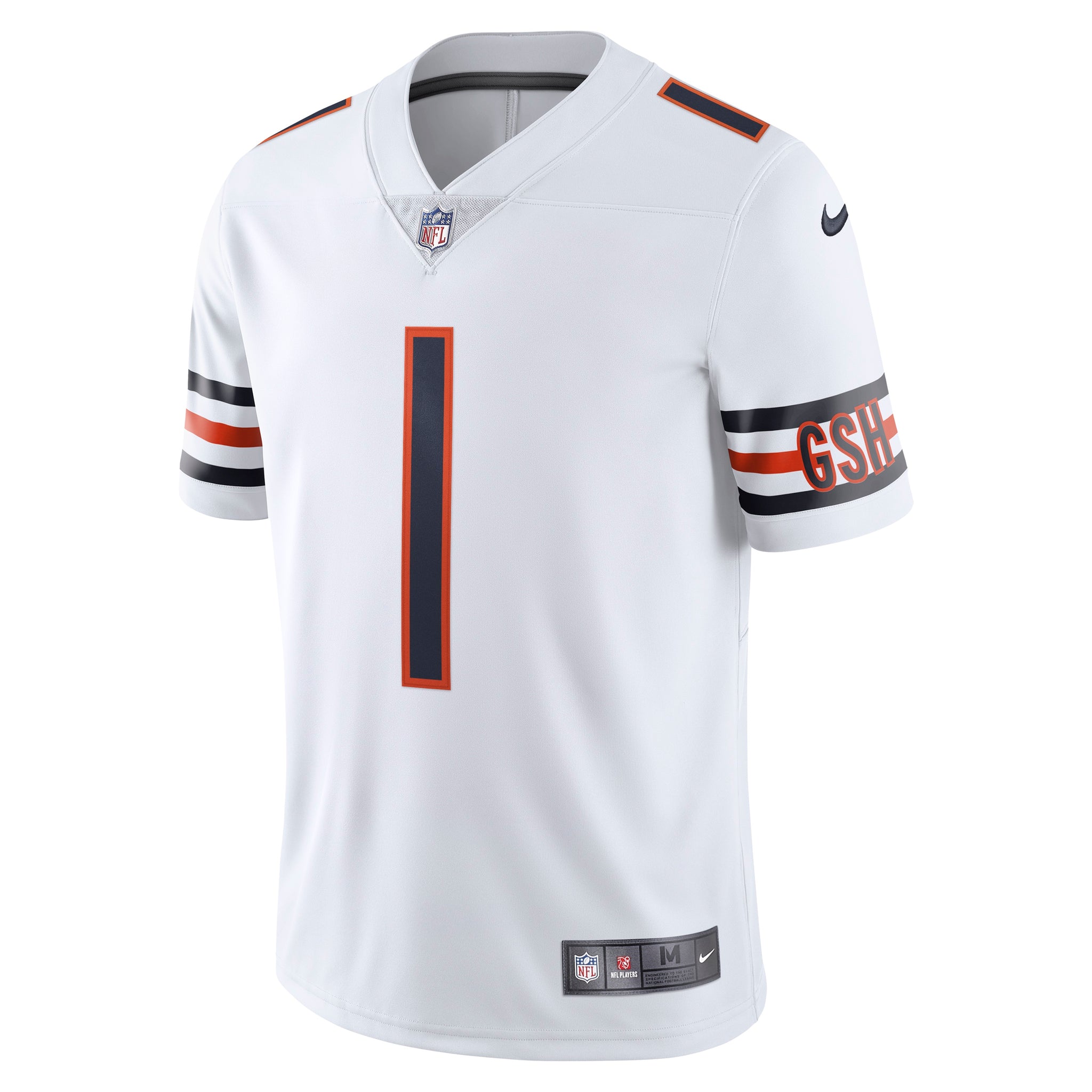 Men's Nike Justin Fields White Chicago Bears Vapor Limited Jersey Size: Small