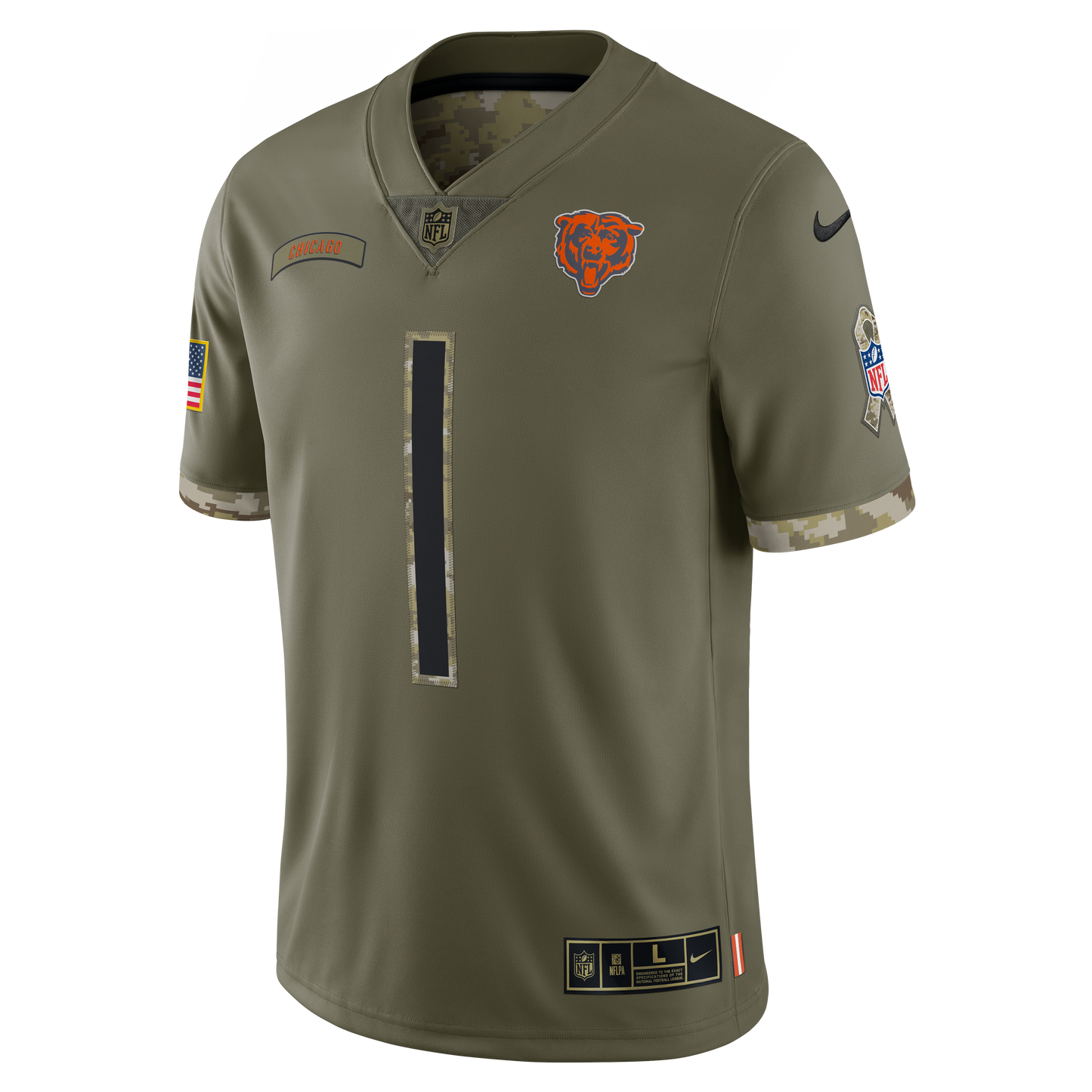 Justin Fields Chicago Bears Nike 2022 Salute To Service Limited Jersey