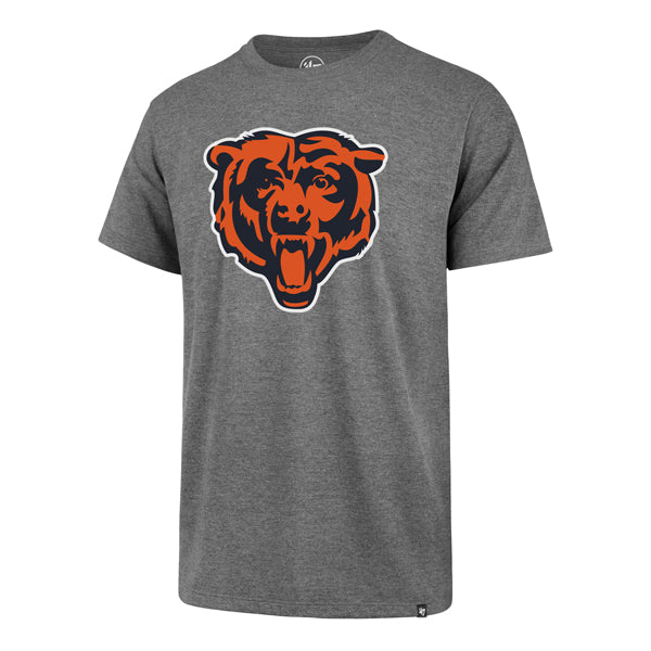 Chicago Bears Bear Face Logo Gray Super Rival T-Shirt
