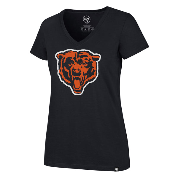 Chicago Bears Women's Legacy Fall Ultra Rival Navy V-Neck T-Shirt