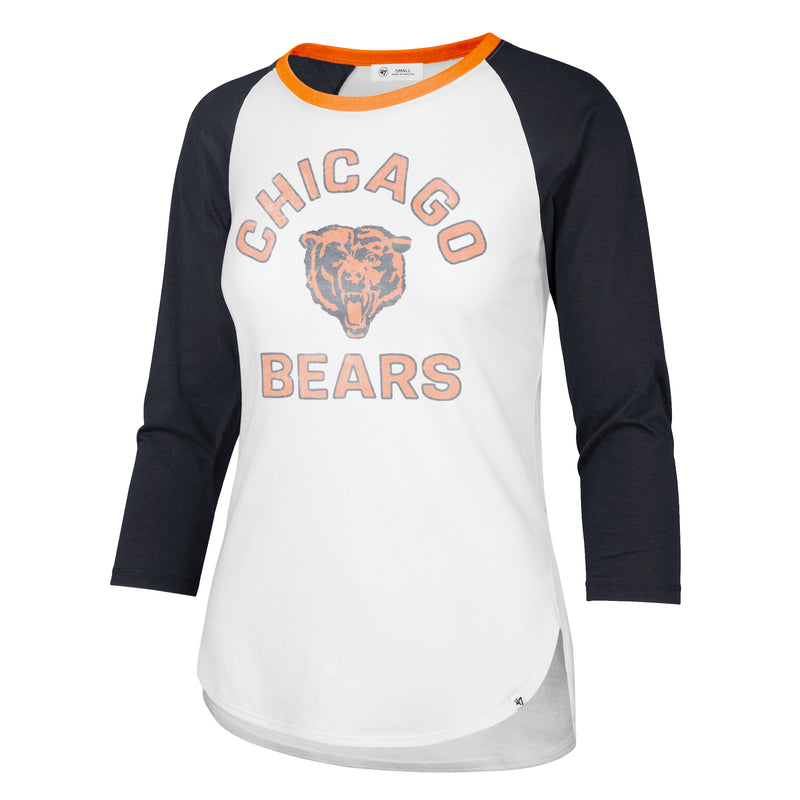 Chicago Bears Women's Overturn Frankie Raglan 3/4 Sleeve T-Shirt