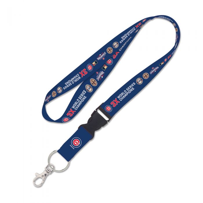 Chicago Cubs 3X World Series Champions Lanyard