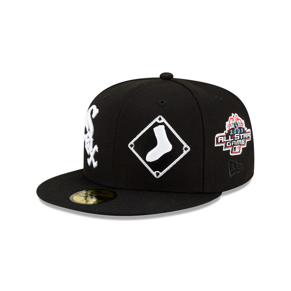 Chicago White Sox New Era 59FIFTY Patches Black Fitted Hat