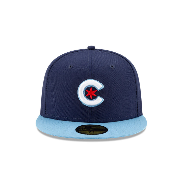 Chicago Cubs City Connect Cream Wordmark 59FIFTY Fitted Cap 8 = 25 in = 63.5 cm