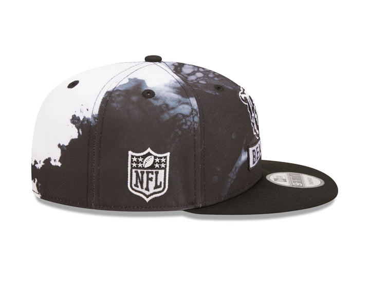 Chicago Bears 2022 Sideline New Era 9FIFTY Black Ink Dye Snapback Hat