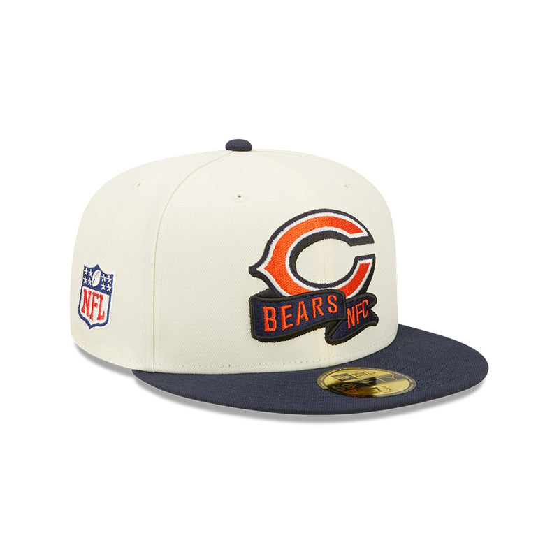 Chicago Bears New Era Cream/Navy 2022 Sideline 59FIFTY Fitted Hat