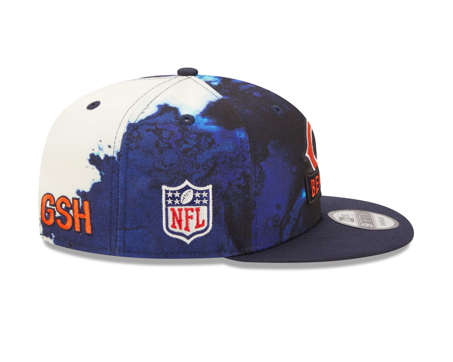 Chicago Bears 2022 Sideline New Era 9FIFTY Navy Ink Dye Snapback Hat