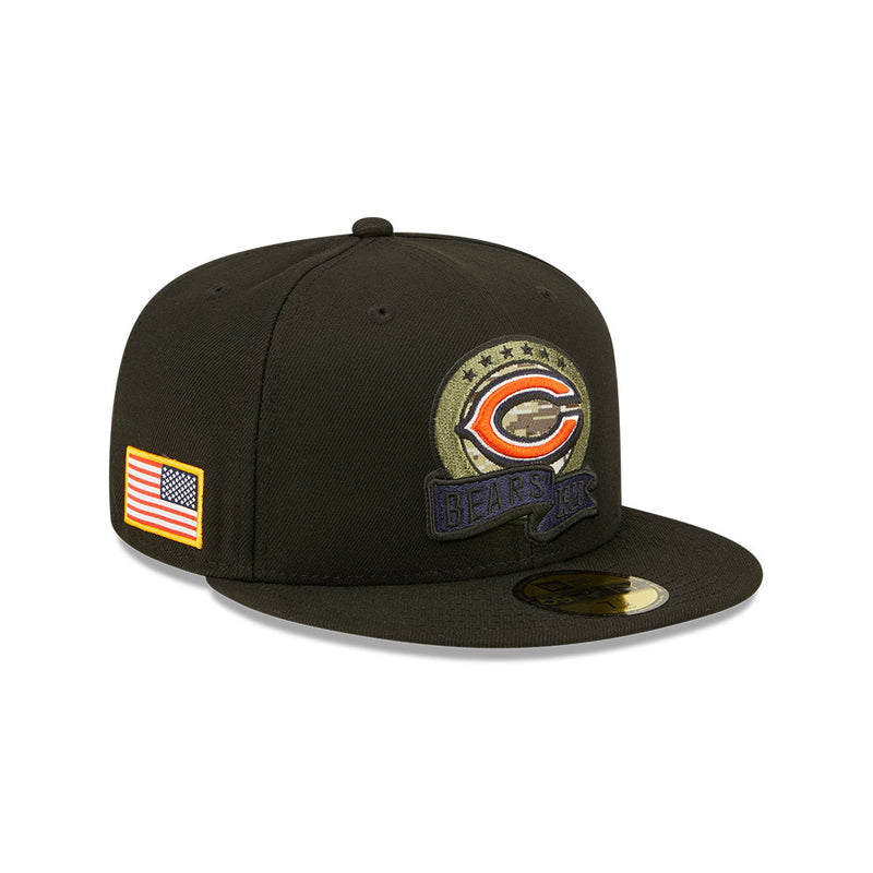Chicago Bears 2022 Salute To Service On-Field New Era 59FIFTY Fitted Hat