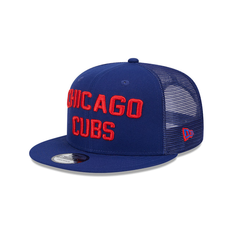 Chicago Cubs Blue Stacked Throwback New Era 9FIFTY Adjustable Snapback Hat