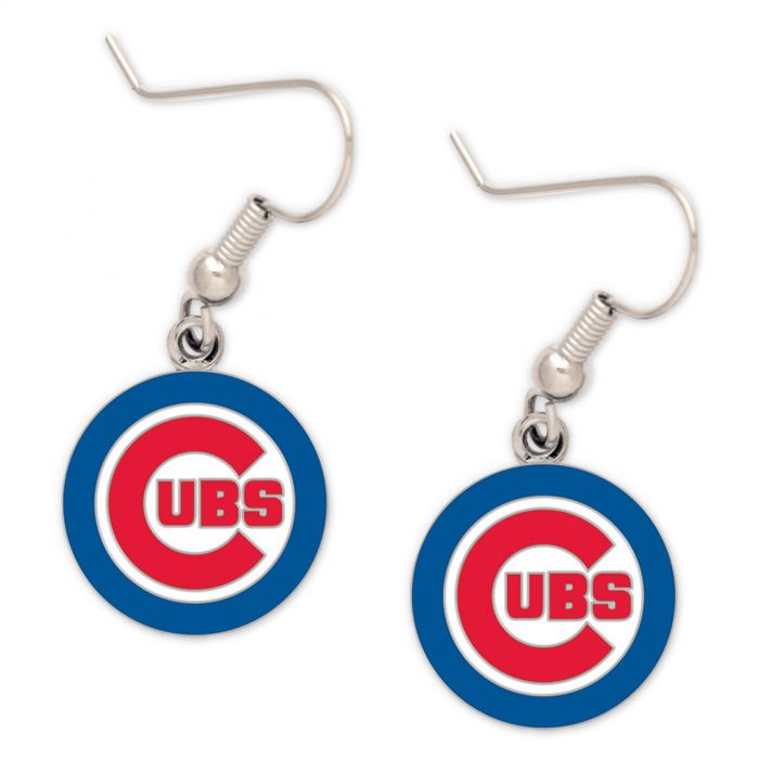 Chicago Cubs Bullseye Dangle Earrings