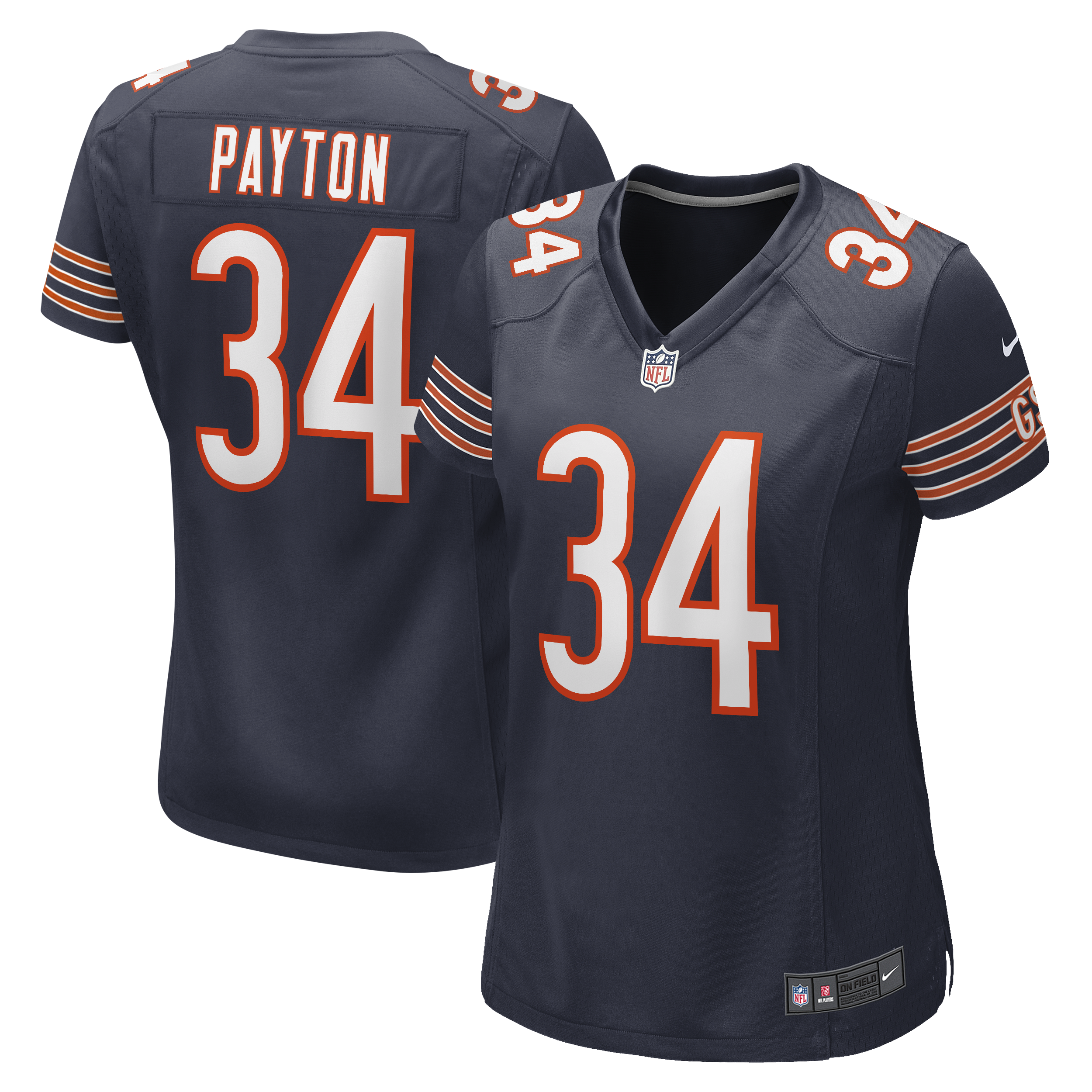 Nike Chicago Bears No34 Walter Payton Orange Alternate Women's Stitched NFL Elite Drift Fashion Jersey