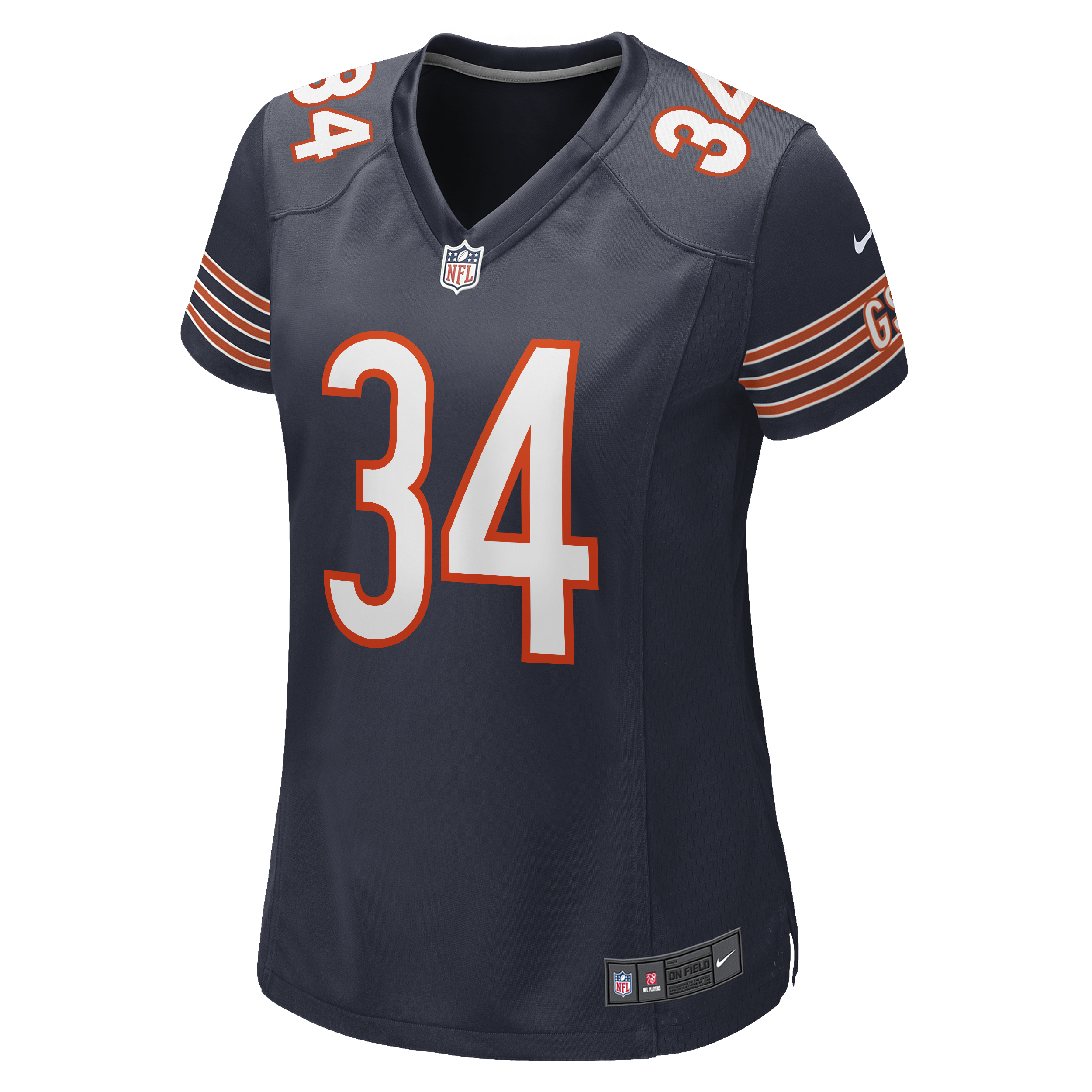 Nike Chicago Bears No34 Walter Payton Gray Women's Stitched NFL Limited Gridiron Gray Jersey