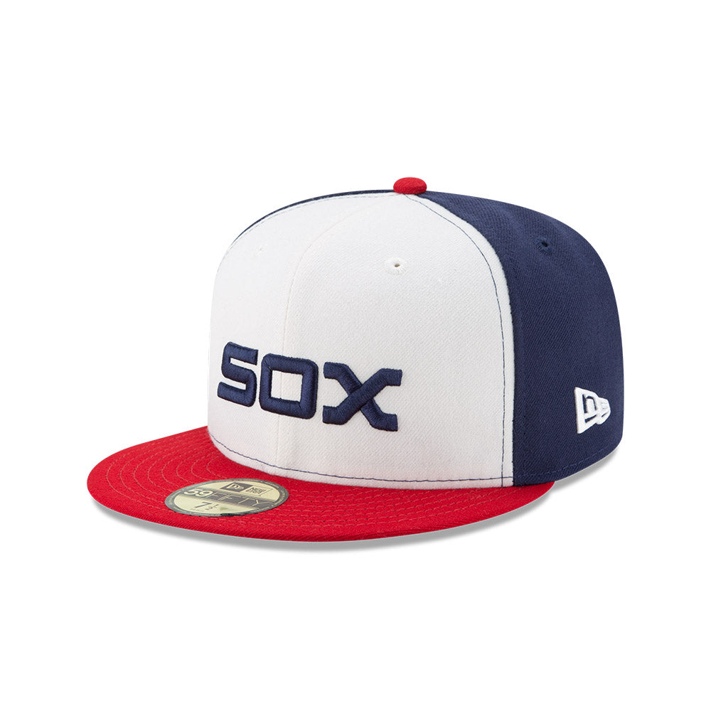 Chicago White Sox Throwback Logo Red/White/Blue 59FIFTY New Era Fitted Hat