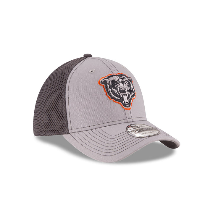 Chicago Bears Grey Angry Bear Face Flex Hat