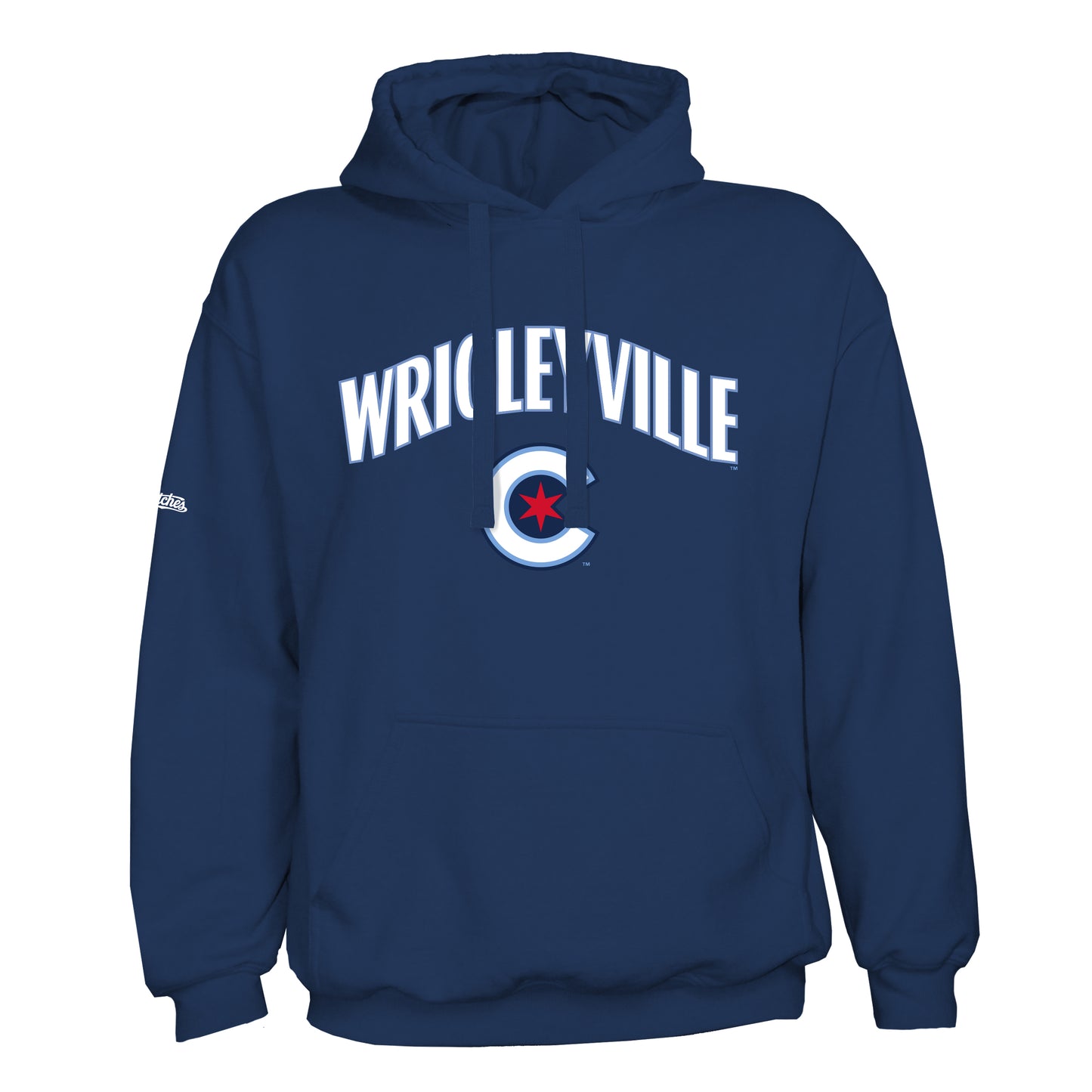 Chicago Cubs Navy Wrigleyville City Connect Stitches Hoodie