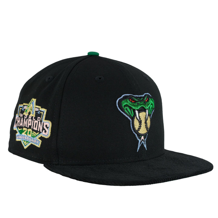 Arizona Diamondbacks 20th Anniversary New Era 59FIFTY Fitted Hat (oceanside Blue Black Camo Seaweed Green Under BRIM) 7 1/8