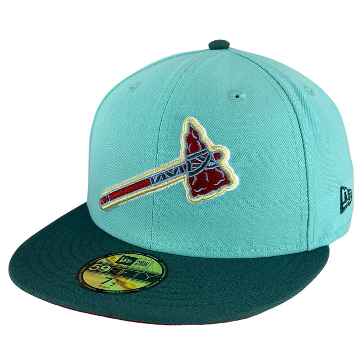 Men's Atlanta Braves New Era Light Blue/Brown Beach Kiss 59FIFTY Fitted Hat
