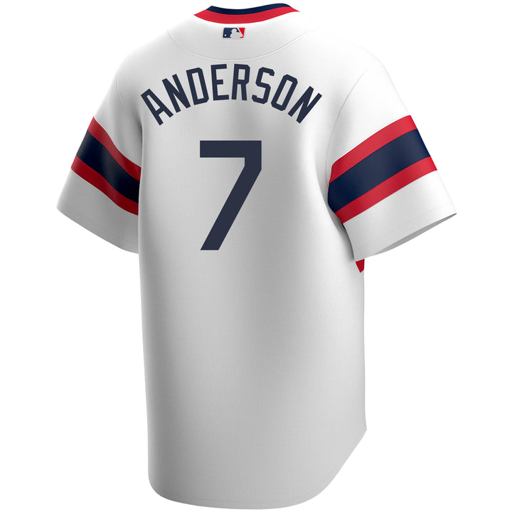 Tim Anderson Chicago White Sox Nike Home White Cooperstown Replica Jer -  Clark Street Sports