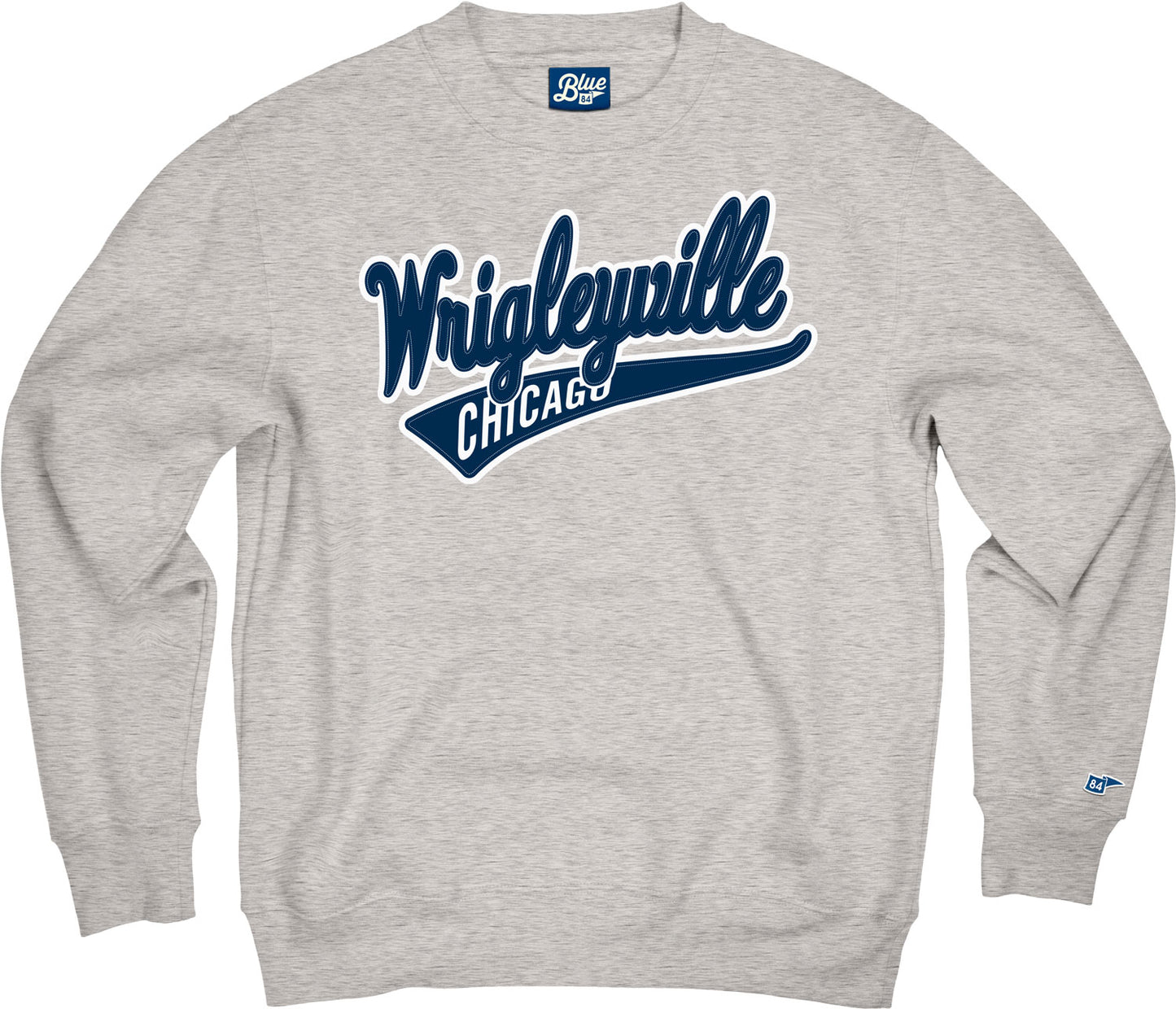 Wrigley Field Men's Grey Wrigleyville Crewneck Sweatshirt