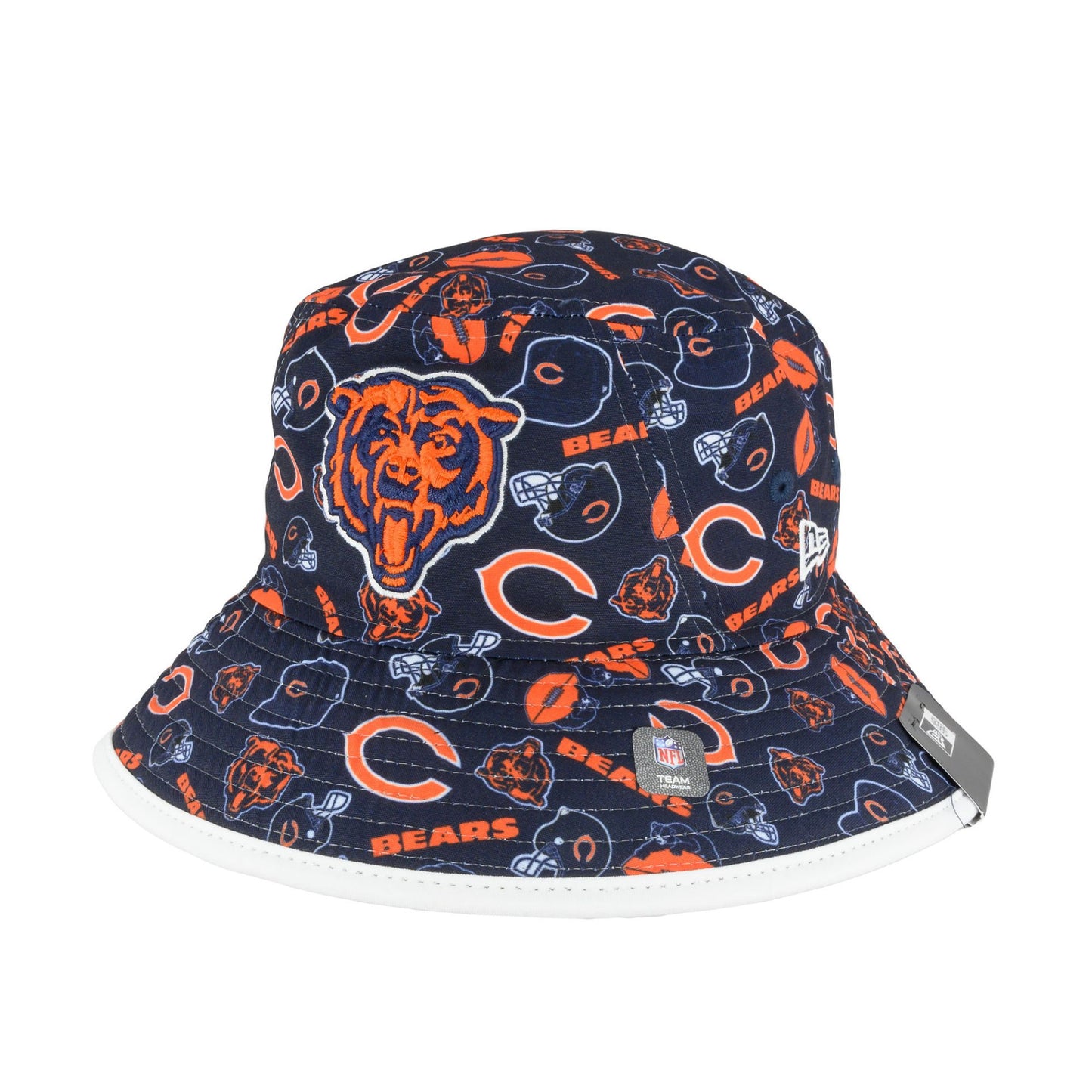 Chicago Bears Navy All Logos Bucket Hat