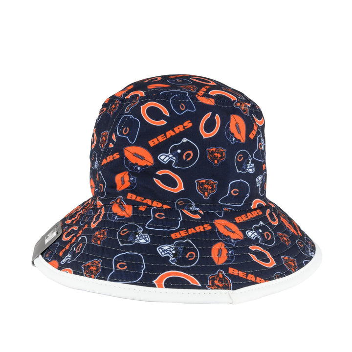 Chicago Bears Navy All Logos Bucket Hat