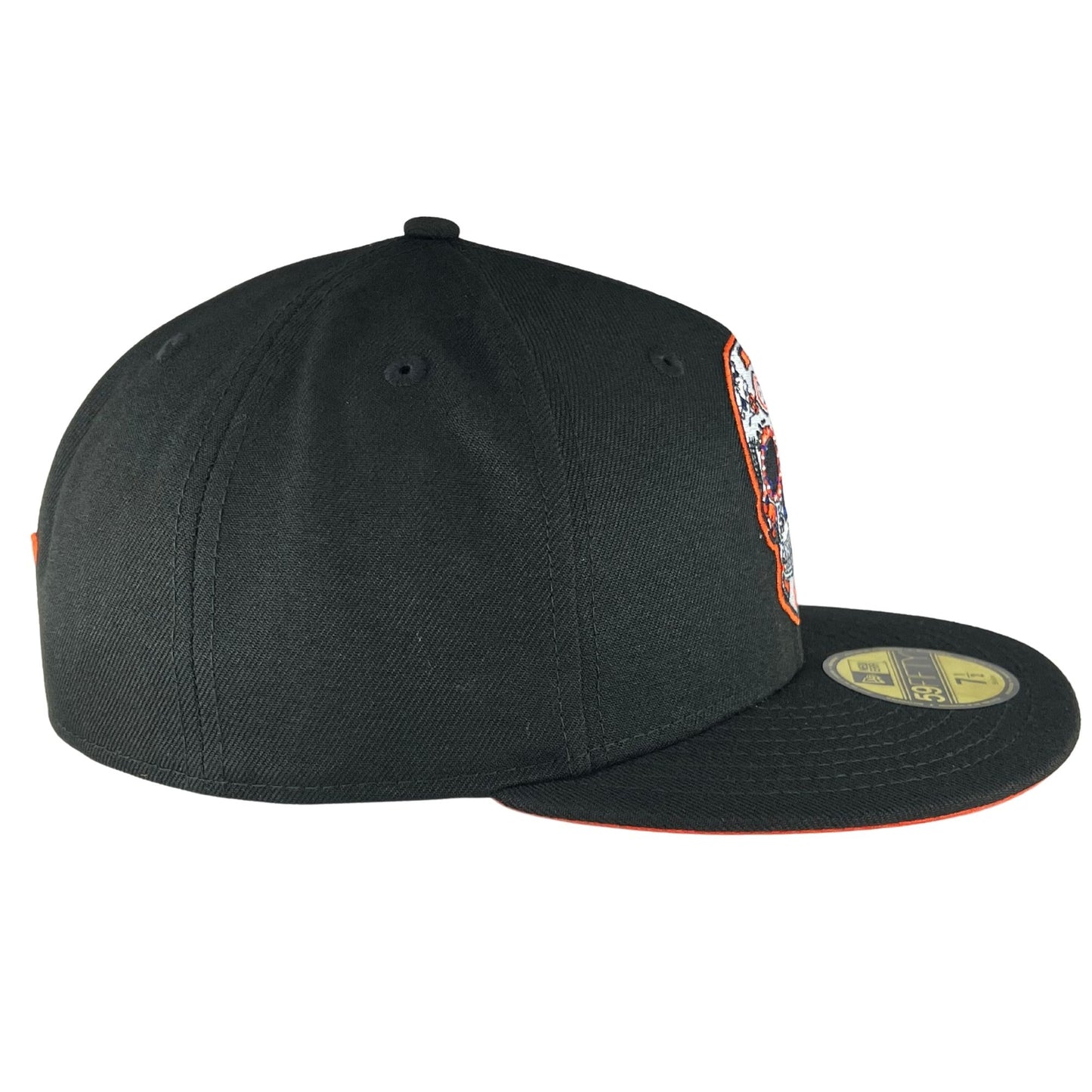 Chicago Bears Black/Orange Sugar Skull New Era 59FIFTY Fitted Hat