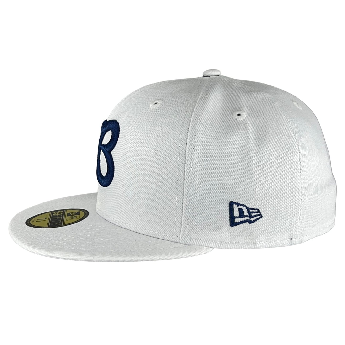 Chicago Bears B Logo Ultra White New Era 59FIFTY Fitted Hat