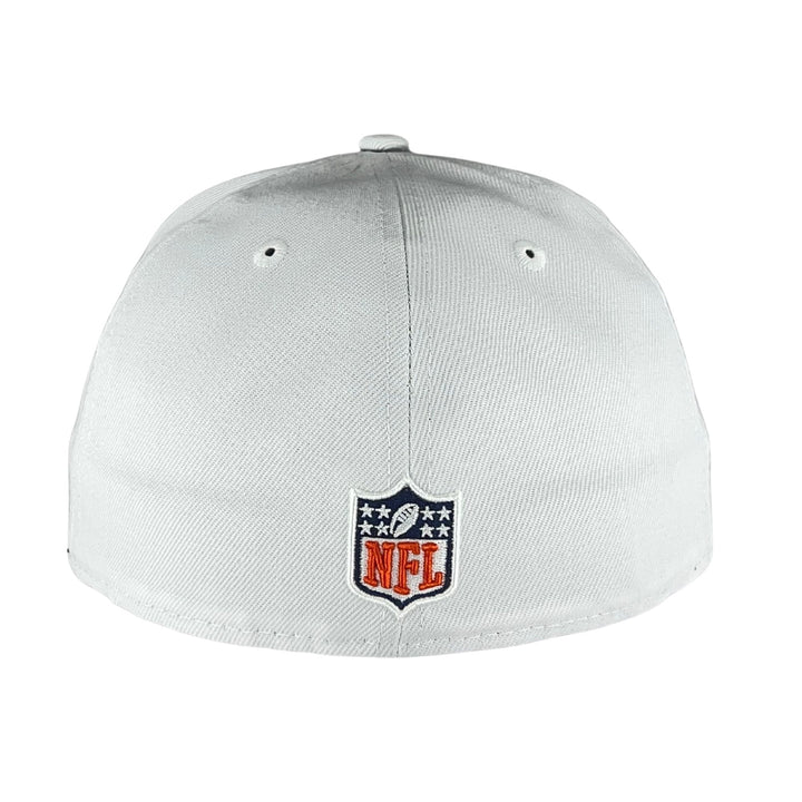 New Era Men's White Chicago Bears B Logo Omaha 59FIFTY Fitted Hat