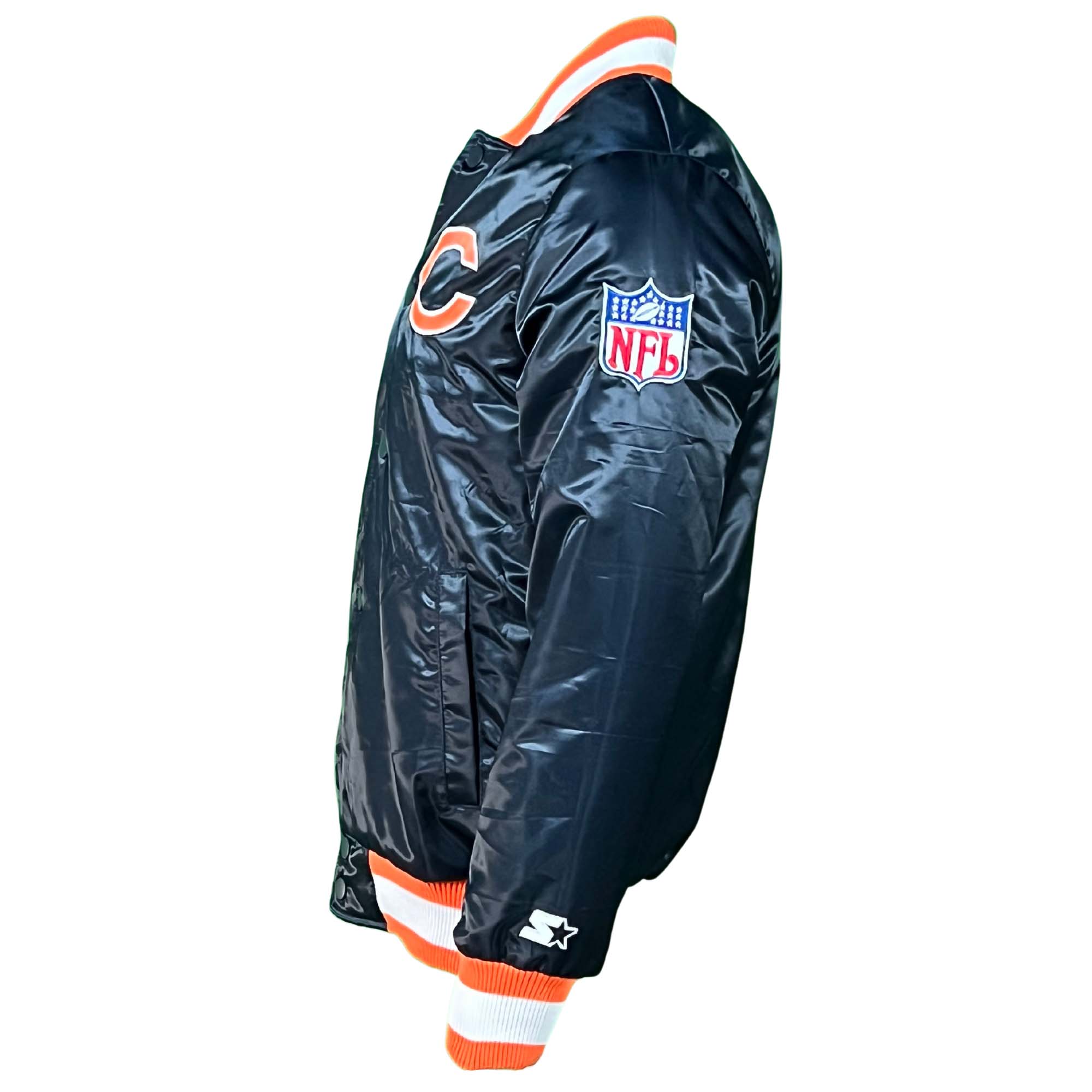 Chicago Bears Navy Striped Vintage Starter Jacket