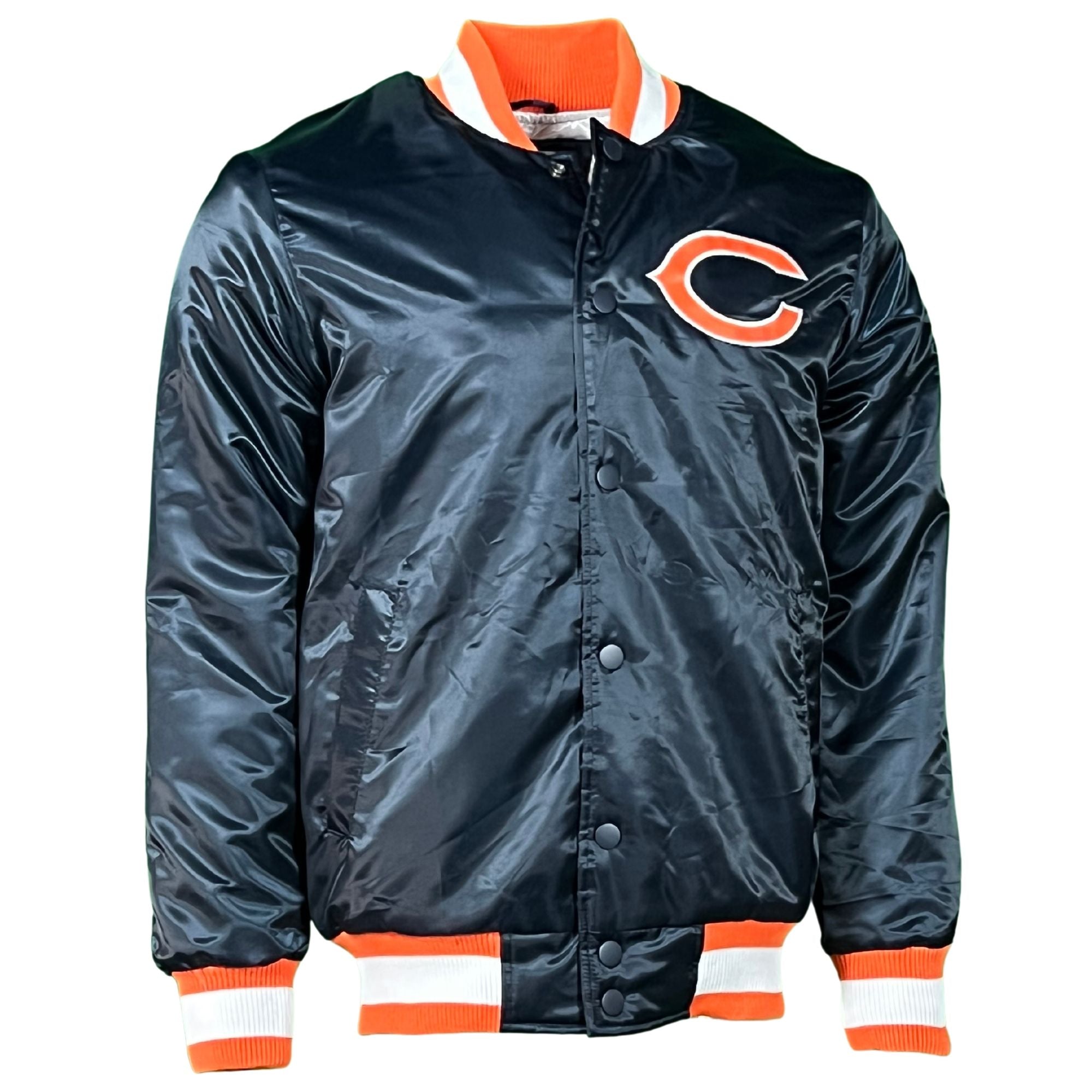 Chicago Bears Navy Striped Vintage Starter Jacket