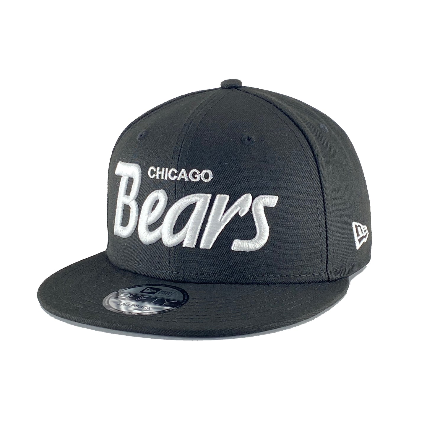 Chicago Bears Chase Script Black New Era 9FIFTY Snapback Hat