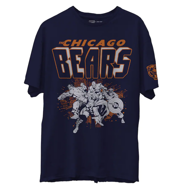 Chicago Bears Men's Navy Oversized Logo Tee - Clark Street Sports