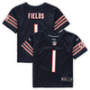 Toddler Justin Fields Navy Chicago Bears Mainliner Player Name & Number T-Shirt Size: 2T