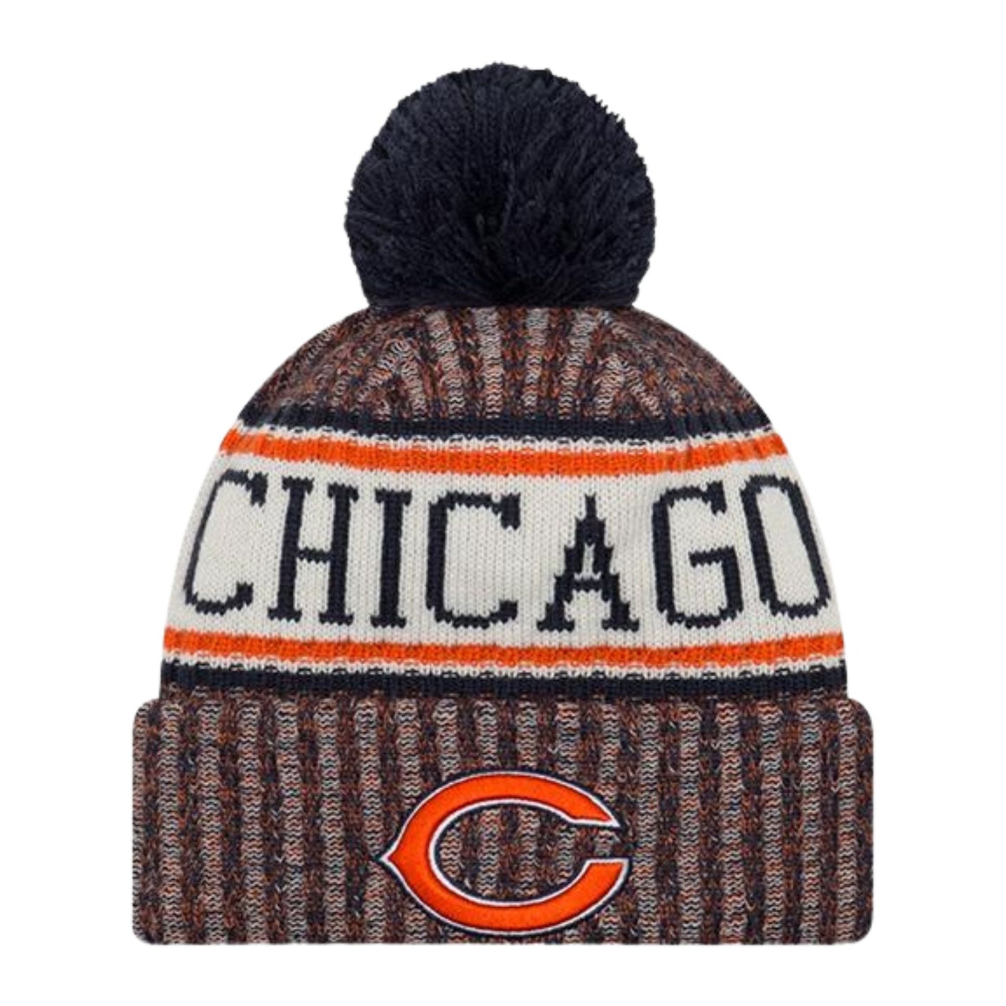 Chicago Bears 2018 Sport Knit -Navy Chicago & "C" Logo w/Pom