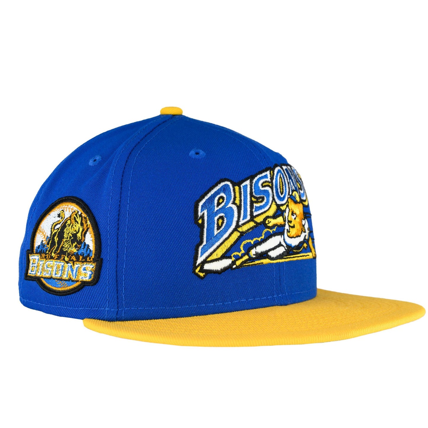 Buffalo Bisons Blue Azure/.Gold/Sky UV New Era 59FIFTY Fitted Hat