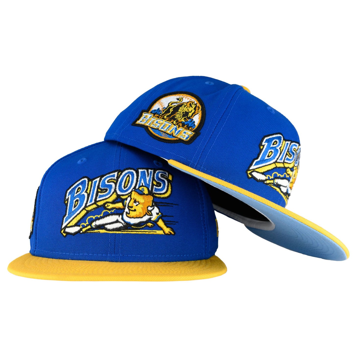 Buffalo Bisons Blue Azure/.Gold/Sky UV New Era 59FIFTY Fitted Hat