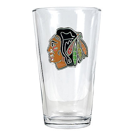 Chicago Blackhawks Medallion 16 oz. Pint Glass