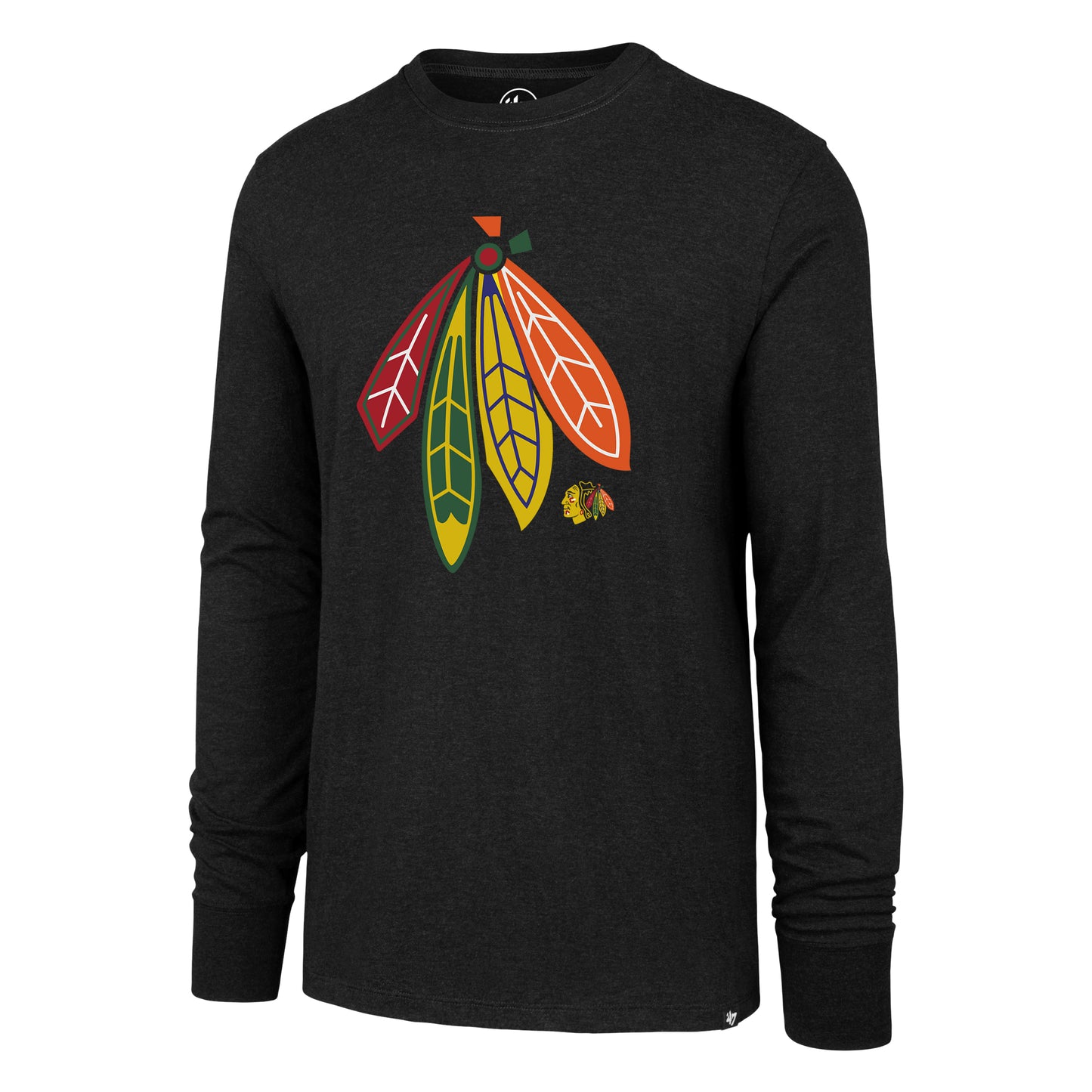 Bhawks black feathers club long sleeve tee