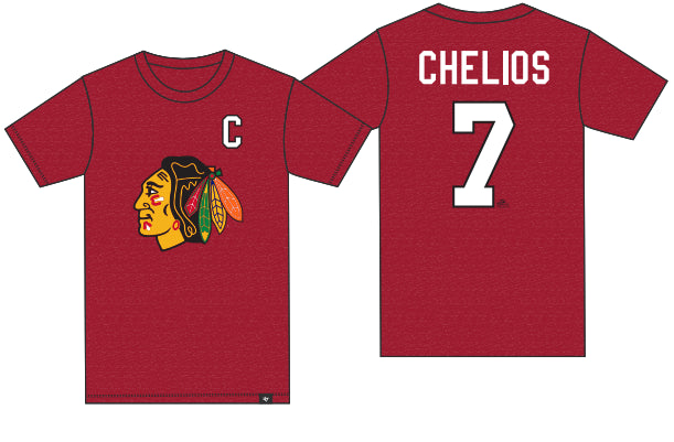 Chicago Blackhawks Red Chelios Player Tee